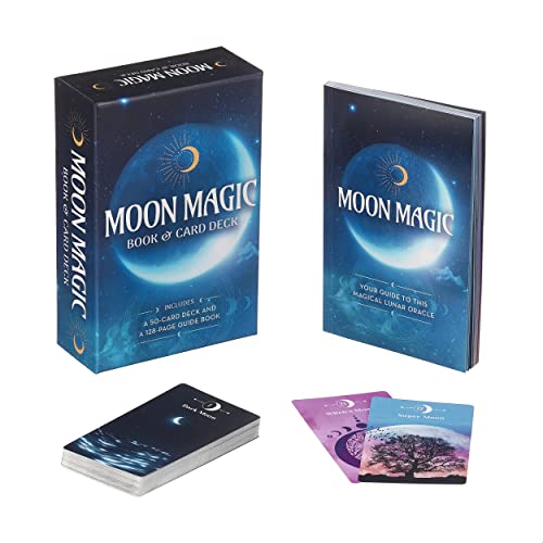 Moon Magic Book & Card Deck: Includes a 50-Card Deck and a 128-Page Guide Book (Arcturus Oracle Kits) von Arcturus