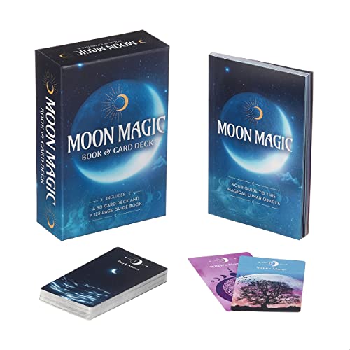 Moon Magic Book & Card Deck: Includes a 50-Card Deck and a 128-Page Guide Book (Arcturus Oracle Kits)