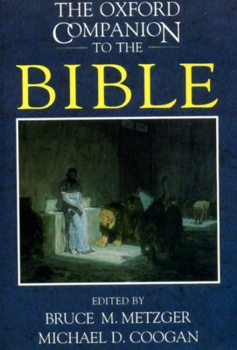 THE OXFORD COMPANION TO THE BIBLE von OXFORD UNIV PRESS (NY)