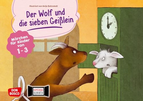 Der Wolf und die sieben Geißlein. Kamishibai Bildkartenset: Märchen für Kinder von 1–3. Mit dem Erzähltheater Grimms Märchen entdecken. ... Erzähltheater mit Kindern unter drei Jahren) von Don Bosco