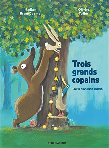 Trois grands copains sur le tout petit chemin