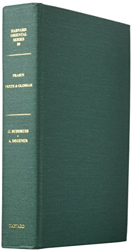Materialien Zur Prasun-Sprache Des Afghanischen Hindukusch: Texte Und Glossar (Harvard Oriental, Band 80) von Harvard University Press