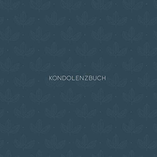 Kondolenzbuch: Gästebuch für Trauergäste mit 110 Seiten - Edition Muster blau