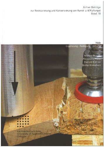 Holz: Ergänzung - Festigung - Kittung (Kölner Beiträge zur Restaurierung und Konservierung von Kunst- und Kulturgut) von Siegl, A
