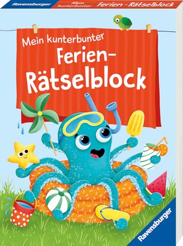Ravensburger Mein kunterbunter Ferien-Rätselblock - Rätselspaß im Urlaub, auf Reisen oder Zuhause - Ferien Unterhaltung für Kinder von 7 bis 9 Jahren Ravensburger Mein kunterbunter Ferien-Rätselblock - Rätselspaß im Urlaub, auf Reisen oder Zuhause - Ferien Unterhaltung für Kinder von 7 bis 9 Jahren