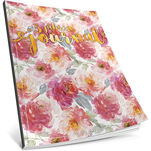 Dékokind® 3 Jahres Journal: Ca. A4-Format, 190+ Seiten, Vintage Softcover • Dicker Jahreskalender, Tagebuch für Erwachsene, Kalenderbuch • ArtNr. 41 Wasserfarben • Ideal als Geschenk von Dekokind