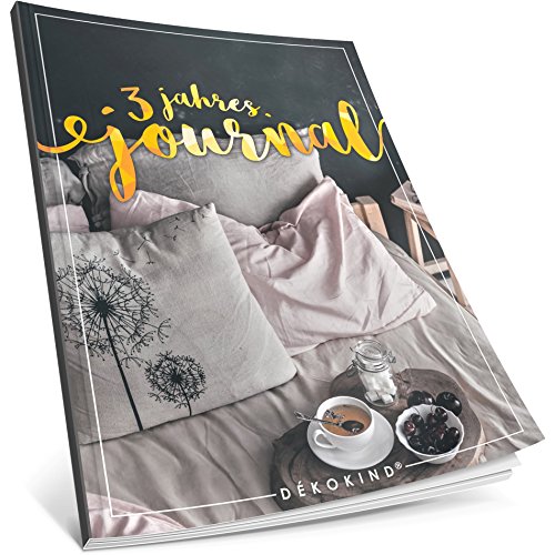 Dékokind® 3 Jahres Journal: Ca. A4-Format, 190+ Seiten, Vintage Softcover • Dicker Jahreskalender, Tagebuch für Erwachsene, Kalenderbuch • ArtNr. 43 Frühstück • Ideal als Geschenk von Dekokind