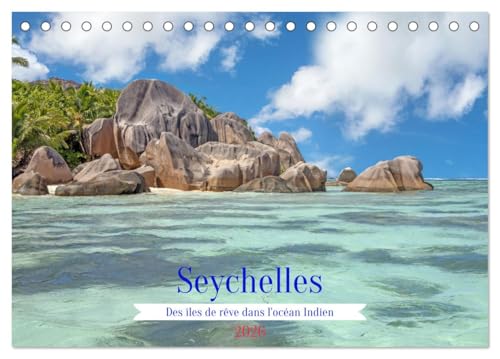 Seychelles - Des îles de rêve dans l'océan Indien (Calendrier de bureau 2026 DIN A5 vertical), CALVENDO calendrier mensuel: Photos des belles îles de Mahé et La Digue. von Calvendo