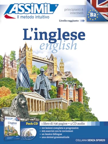 L'Inglese (Book & 4 CDs): Methode d'anglais pour Italiens (Senza sforzo)