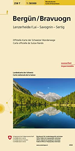 258T Bergün / Bravuogn Wanderkarte: Lenzerheid/Lai - Savognin - Sertig (Wanderkarten 1:50 000)