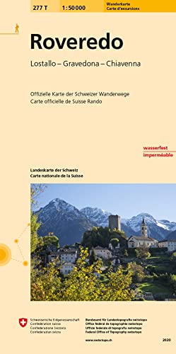 277T Roveredo Wanderkarte: Lostallo - Gravedona - Chiavenna (Wanderkarten 1:50 000)