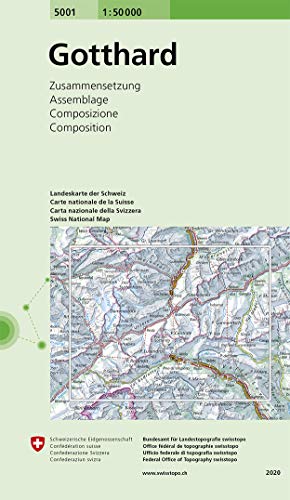 5001 Gotthard: Zusammensetzung (Landeskarte 1:50 000 Zusammensetzungen)