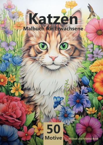 Katzen: Malbuch für Erwachsene