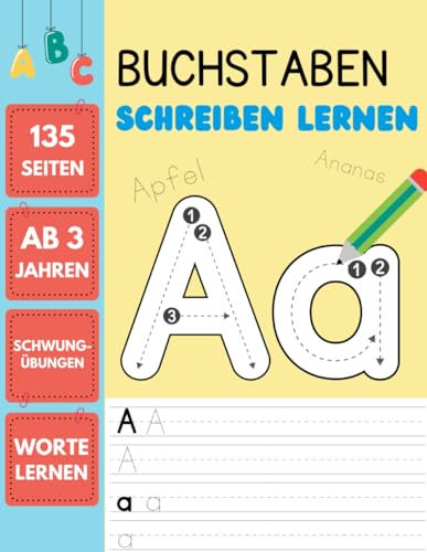 ABC Vorschulheft: Buchstaben Schreiben Lernen mit Schwungübungen | Nachzeichnen | Wörter Schreiben | Spielerisch und ohne Stress das Alphabet kennenlernen | Mit Malbilder | ab 3 Jahren ABC Vorschulheft: Buchstaben Schreiben Lernen mit Schwungübungen | Nachzeichnen | Wörter Schreiben | Spielerisch und ohne Stress das Alphabet kennenlernen | Mit Malbilder | ab 3 Jahren von Independently published
