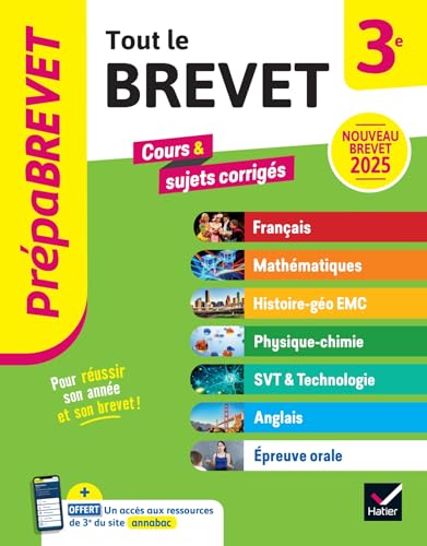 Prépabrevet - Tout le brevet 2025 - 3e (toutes les matières): tout-en-un pour réussir sa 3e et son brevet