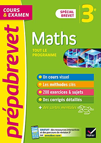 Prépabrevet Maths 3e - Brevet 2024: cours, méthodes et entraînement