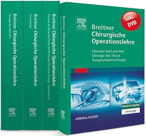 Breitner Chirurgische Operationslehre: Der Klassiker kompakt – zusammengefasst in vier Bänden – inklusive einer DVD