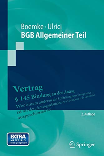 BGB Allgemeiner Teil: Second Edition (Springer-Lehrbuch) von Springer