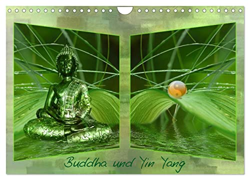 Buddha und Yin Yang (Wandkalender 2024 DIN A4 quer), CALVENDO Monatskalender von CALVENDO