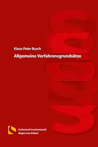 Allgemeine Verfahrensgrundsätze von Hagener Wissenschaftsverlag