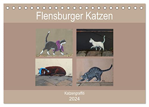 Flensburger Katzen (Tischkalender 2024 DIN A5 quer), CALVENDO Monatskalender
