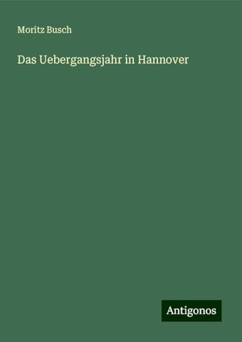 Das Uebergangsjahr in Hannover von Antigonos Verlag