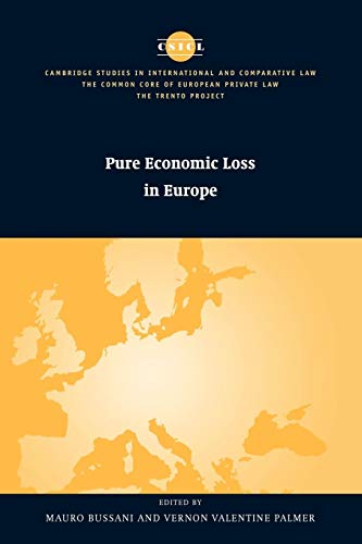 Pure Economic Loss in Europe (Cambridtge Studies in International and Comparative Law: The Common Core of European Private Law)