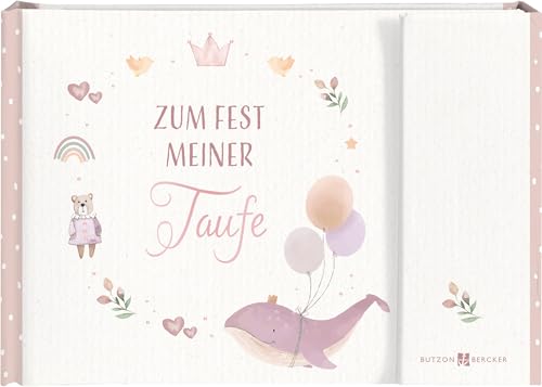 Zum Fest meiner Taufe: Geldgeschenkbuch (Taufe Wal Rosa/Blau)