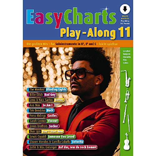 Easy Charts Play-Along: Die größten Hits spielerisch leicht gesetzt. C/Eb/Bb-Instrument. von Schott Music