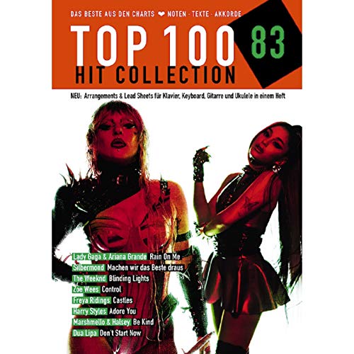 Top 100 Hit Collection 83: 8 Chart Hits: Rain On Me - Machen wir das Beste draus - Blinding Lights - Control - Castles - Adore you - Be Kind - Don't ... Keyboard / Gitarre / Ukulele. (Music Factory)