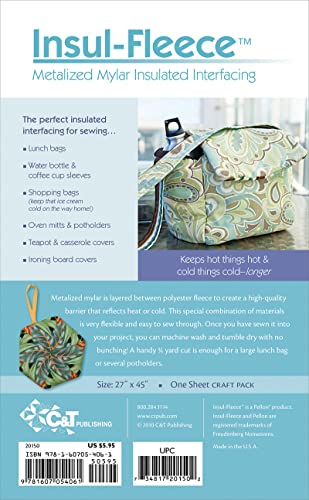 Insul-fleece Craft Pack: Metalized Mylar Insulated Interfacing