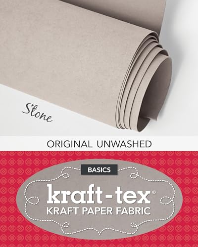 kraft-tex (TM) Basics Roll, Stone: Kraft Paper Fabric: Kraft Fabric Paper, 19” X 1.5 Yard Roll (Kraft-tex Basics)