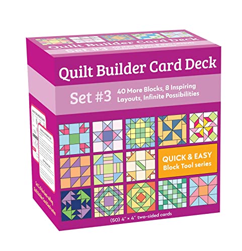 Quilt Builder Card Deck: 40 More Blocks, 8 Inspiring Layouts, Unlimited Possibilities (Quick & Easy Block Tool, 3, Band 3)