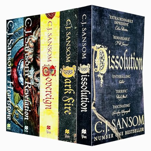 C.J. Sansom The Shardlake Series 5 Books Collection Set - Heartstone, Revelation, Sovereign, Dark Fire, Dissolution