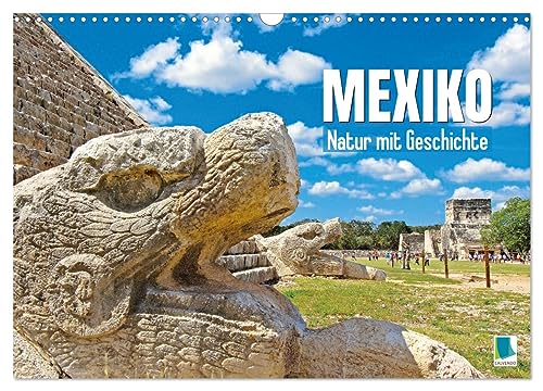 Mexiko: Natur mit Geschichte (Wandkalender 2024 DIN A3 quer), CALVENDO Monatskalender: Monumente der Maya und Naturerlebnisse wie die Wasserfälle Agua Azul, das alles ist Mexiko (CALVENDO Orte) von CALVENDO