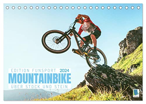 Mountainbike - Über Stock und Stein: Edition Funsport (Tischkalender 2024 DIN A5 quer), CALVENDO Monatskalender von CALVENDO