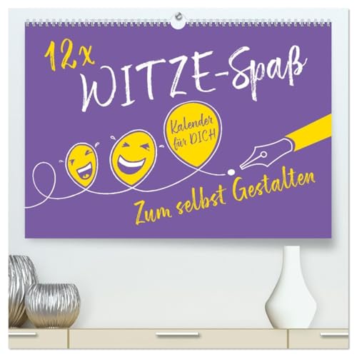 12 x WITZE-Spaß - Bastelkalender (hochwertiger Premium Wandkalender 2026 DIN A2 quer), Kunstdruck in Hochglanz von CALVENDO