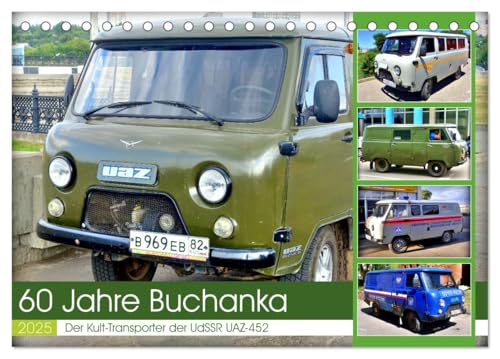 60 Jahre Buchanka - Der Kult-Transporter der UdSSR UAZ-452 (Tischkalender 2025 DIN A5 quer), CALVENDO Monatskalender von CALVENDO