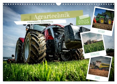Agrartechnik (Wandkalender 2025 DIN A3 quer), CALVENDO Monatskalender von CALVENDO