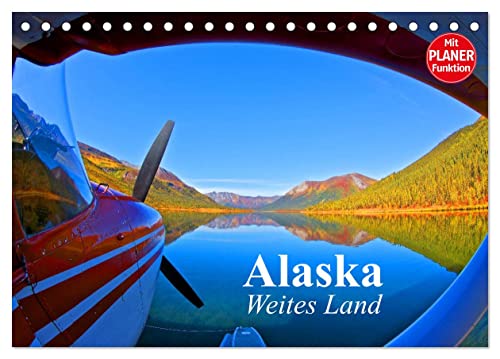 Alaska - Weites Land (Tischkalender 2025 DIN A5 quer), CALVENDO Monatskalender von CALVENDO