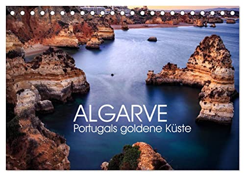 Algarve - Portugals goldene Küste (Tischkalender 2025 DIN A5 quer), CALVENDO Monatskalender von CALVENDO