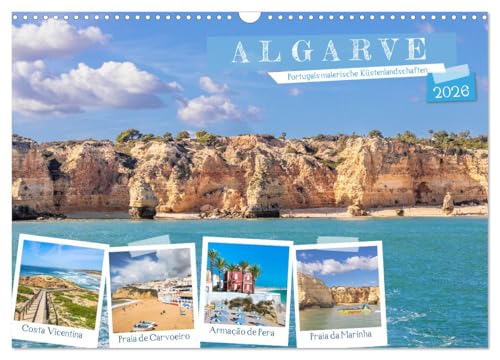 Algarve - Portugals malerische Küstenlandschaften (Wandkalender 2026 DIN A3 quer), CALVENDO Monatskalender von CALVENDO