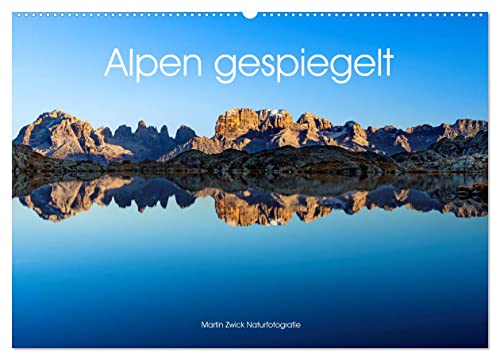 Alpen gespiegelt (Wandkalender 2025 DIN A2 quer), CALVENDO Monatskalender von CALVENDO