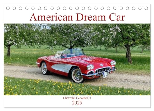 American Deam Car Corvette C1 (Tischkalender 2025 DIN A5 quer), CALVENDO Monatskalender von CALVENDO