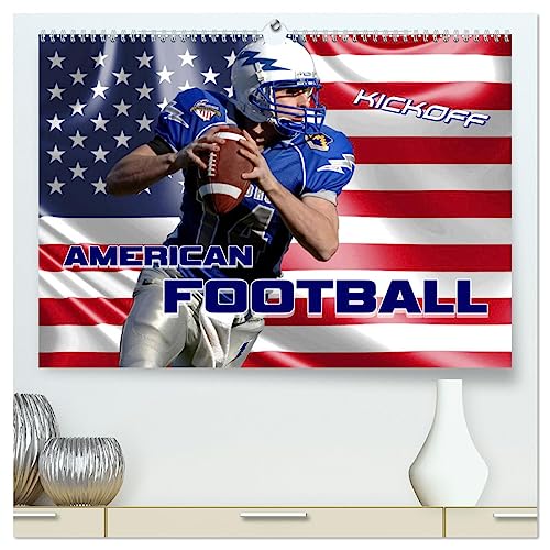 American Football - Kickoff (hochwertiger Premium Wandkalender 2025 DIN A2 quer), Kunstdruck in Hochglanz von CALVENDO