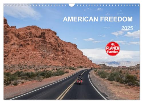 American Freedom - Planer (Wandkalender 2025 DIN A3 quer), CALVENDO Monatskalender: Die Freiheit des wilden Westens der USA - Ein Lebensgefühl der ... Weiten des Westens der USA (CALVENDO Orte) von Calvendo
