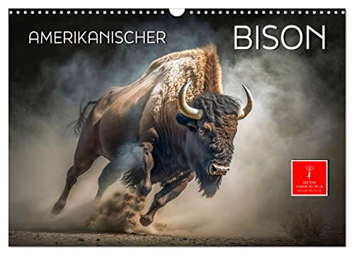 Amerikanischer Bison (Wandkalender 2025 DIN A3 quer), CALVENDO Monatskalender: Der Amerikanische Bison – seit 2016 Nationaltier der USA (CALVENDO Tiere)