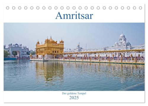 Amritsar - Der goldene Tempel (Tischkalender 2025 DIN A5 quer), CALVENDO Monatskalender von CALVENDO