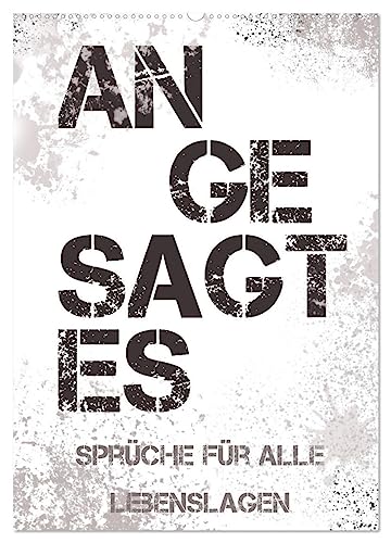 Angesagtes-Sprüche für alle Lebenslagen (Wandkalender 2025 DIN A2 hoch), CALVENDO Monatskalender von CALVENDO