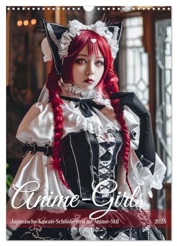 Anime-Girls - Japanische Kawaii-Schönheiten im Anime-Stil (Wandkalender 2025 DIN A3 hoch), CALVENDO Monatskalender von CALVENDO